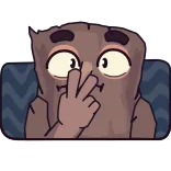 👁 Cartoon, Geste, Beleidigend telegram sticker