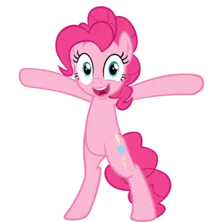 😀 Pinkie Pie My Little Pony Dibujos animados, Pony, Rosa, Amistad, Lindo telegram sticker