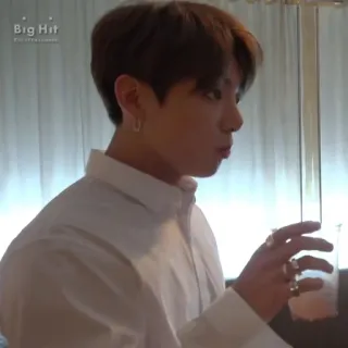 🧷 Big Hit Entertainment persona, hombre, bebiendo telegram sticker