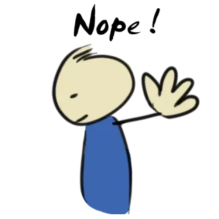 😒 patyczak, kreskówka, postać, machanie, powitanie telegram sticker