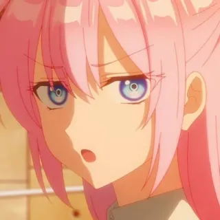 🍧 Anime, süß, Mädchen, pinke Haare, Cartoon telegram sticker