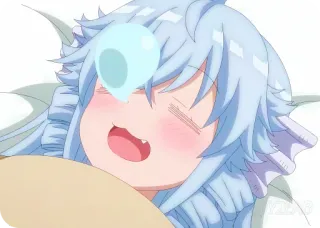 😴 Anime, Schattig, Kawaii, Chibi, Cartoon telegram sticker