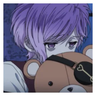 🧁 Kanato Sakamaki Diabolik Lovers Anime, Sedih, Kanato, Sakamaki, Diabolik Lovers, Boneka beruang telegram sticker