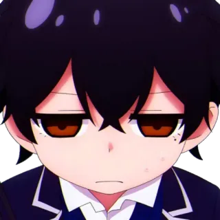 😔 Anime, Ragazzo, Personaggio, Carino telegram sticker