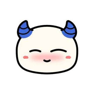 ☺️ mono, diablo, cuernos, sticker, kawaii, emoji telegram sticker