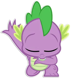 😌 Spike My Little Pony Spike, My Little Pony, cartoon, dragon, friendship, cute telegram sticker