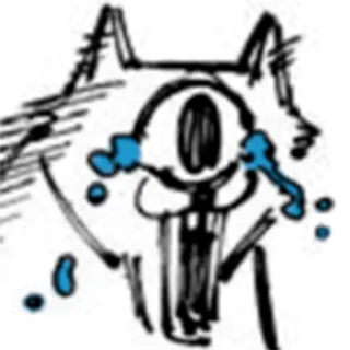 😢 crying, sad, drawing, emotional, cartoon, tear, cat telegram sticker