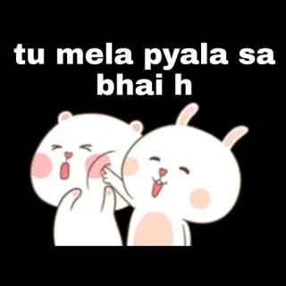 🙈 tu mela pyala sa bhai h dibujos animados, amistad, lindo, animales, hindi, hermano, cariño telegram sticker