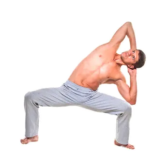 😄 yoga, man, fitness, exercise, stretching, pose telegram sticker