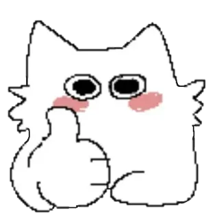 👍 cat, thumbs up, cute, positive, sticker, emoji telegram sticker