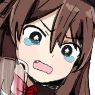 🌸 anime, sad, crying, emotional, cartoon telegram sticker