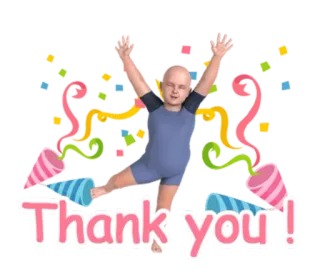 🎉 Thank you! celebration, confetti, gratitude, thank you, party whatsapp sticker