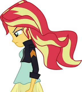 😎 Sunset Shimmer My Little Pony: Equestria Girls サンセットシマー, エクエストリア・ガールズ, ポニー, アニメ, 女の子 whatsapp sticker