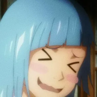 🪵 Anime, Dessin animé, Visage, Sourire, Joyeux, Fille telegram sticker