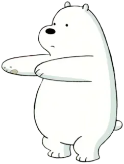 🙌 Ice Bear We Bare Bears Urso polar, Desenho animado, We Bare Bears, Personagem, Ice Bear telegram sticker