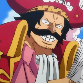 👑 Gol D. Roger One Piece Anime, Pirata, One Piece, Gol D. Roger, Personaggio, Manga telegram sticker