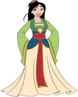 🙂 Mulan disney, putri, animasi, film, asia telegram sticker
