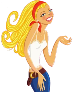 💁‍♀ femme, blonde, dessin animé, femme, fille, pin-up, personnage telegram sticker