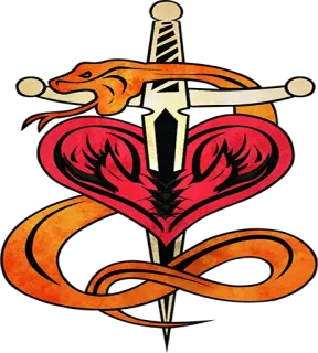 💔 sword, snake, heart, dagger, symbol telegram sticker