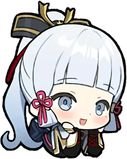 😃 Ayaka Kamisato Genshin Impact อนิเมะ, สติกเกอร์, เก็นชินอิมแพ็ค, น่ารัก, อายากะ คามิซาโตะ telegram sticker