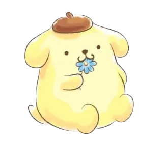 🍮 Pom Pom Purin Sanrio, dog, cartoon, cute, kawaii, Pom Pom Purin telegram sticker
