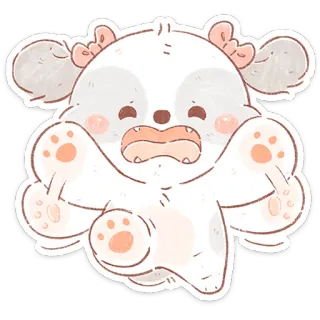 😨 stiker, kartun, lucu, beruang, kawaii, imut telegram sticker