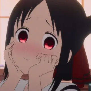 💈 Kaguya Shinomiya Kaguya-sama: Love Is War anime, manga, cute, love, school, kawaii, blush telegram sticker