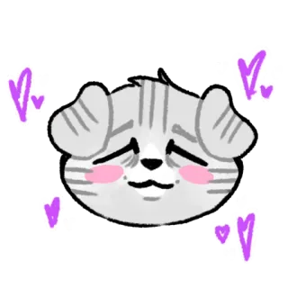 💕 kucing, stiker, lucu, hati, hewan, cinta telegram sticker