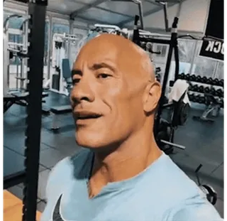 😄 Dwayne Johnson The Rock, Salle de sport, Entraînement, Acteur, Athlète whatsapp sticker