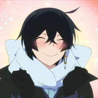 🌐 anime, personaje, sonrisa, ilustración whatsapp sticker