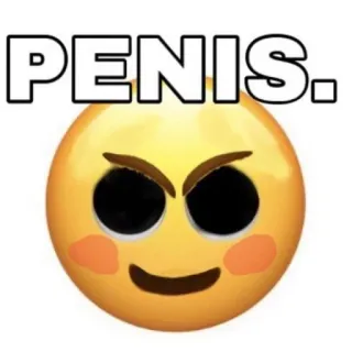 😌 PENIS. Emoji, Sorrisetto, Testo, Volgare telegram sticker
