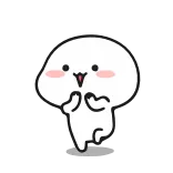 😍 carino, adorabile, adesivo, kawaii, blob whatsapp sticker