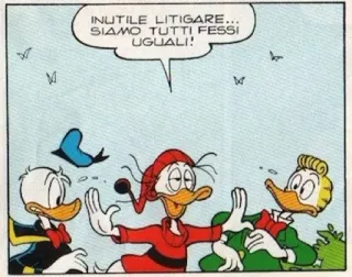 🙏 INUTILE LITIGARE...SIAMO TUTTI FESSI UGUALI! Dessin animé, Donald Duck, BD, Picsou telegram sticker