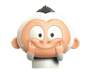 🙂 monkey, cartoon, funny, gesture, rude, humor, cheeky whatsapp sticker