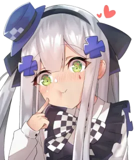 😇 Anime, Mädchen, Süß, Kawaii, Illustration whatsapp sticker