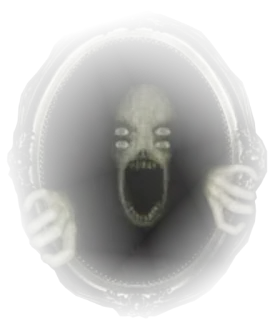 😱 horror, monster, creepy, scary, mirror, supernatural, demon telegram sticker
