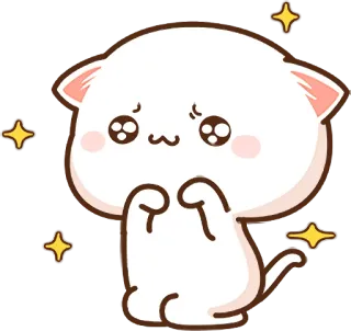 🙏 gato, lindo, brillos, kawaii, animal whatsapp sticker