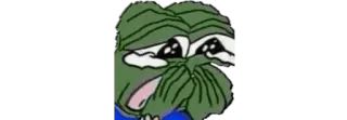 😭 Pepe the Frog meme, pepe, frog, sad, internet, character telegram sticker