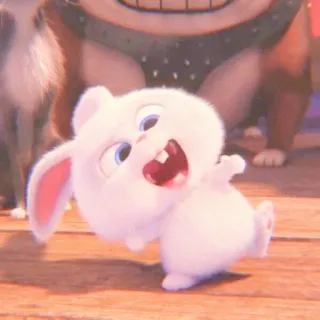🐰 Snowball The Secret Life of Pets conejo, conejito, dibujos animados, lindo, animal, mascota telegram sticker