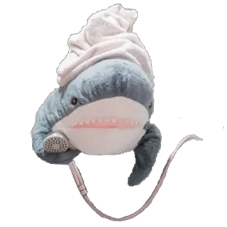 🚿 tubarão, pelúcia, toalha, chuveiro, banho, brinquedo whatsapp sticker