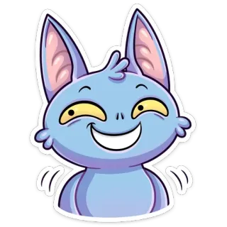 😅 Cartoon Katze, Lustige Katze, Katzenaufkleber, Blaue Katze telegram sticker