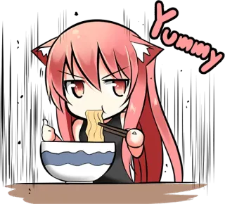 Puniko eat everyday :: @line_stickers telegram stickers
