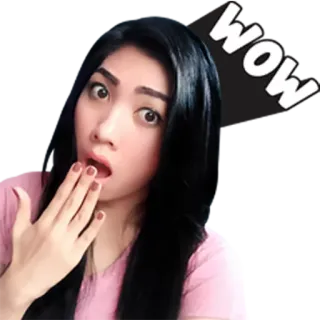 😮 WOW Frau, Wow, Überraschung, Geschockt, Reaktion telegram sticker