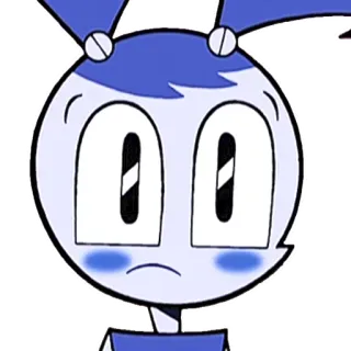 😰 Jenny Wakeman My Life as a Teenage Robot robot, dessin animé, ado, personnage, animé telegram sticker