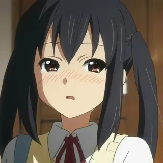 😢 Azusa Nakano K-On! Anime, Fofo, Garota, Azusa Nakano, K-On!, Desenho animado, Mangá telegram sticker