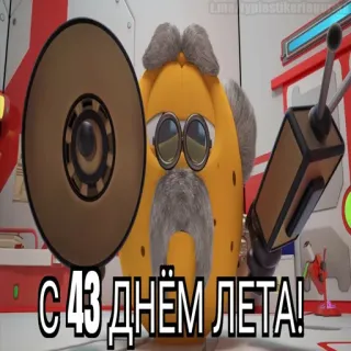 😱 С 43 ДНЁМ ЛЕТА! telegram sticker
