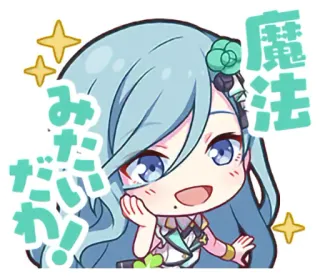 😃 魔法
みたいだいわ! Anime, Cartoon, Niedlich, Kawaii, Glitzer, Mädchen telegram sticker