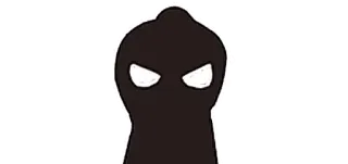 😈 Silhouette, Geheimnis, Gestalt mit Kapuze, Dunkel whatsapp sticker