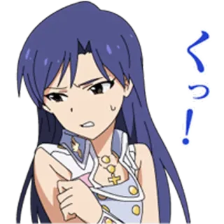 😒 くっ! Anime, Mangá, Fofo, Garota, Expressão, Japonês whatsapp sticker