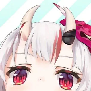 😶 Anime, Mangá, Personagem, Arte digital, Chifres, Demônio telegram sticker